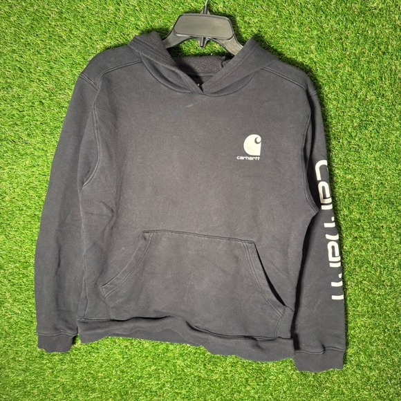 Carhartt Other - Carhartt Kids Black Hooded Sweatshirt Graphic Print Size XL TG/XG 18-20